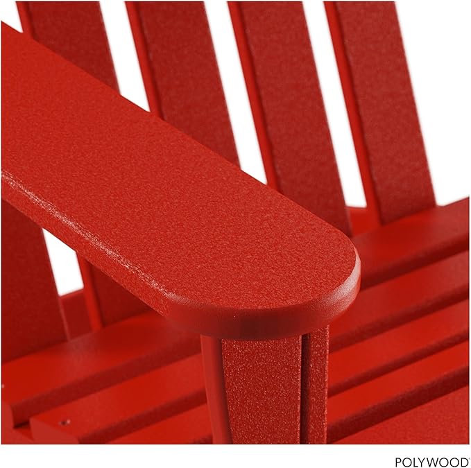 POLYWOOD AD4030SR Classic Outdoor Adirondack Chair, Sunset Red