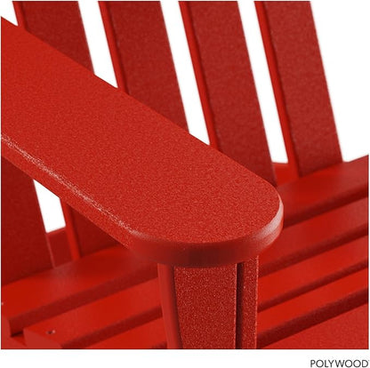 POLYWOOD AD4030SR Classic Outdoor Adirondack Chair, Sunset Red