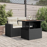 Adjustable Height Garden Table Outdoor Patio Furniture with Solid Acacia Wood Top and Powder-Coated Steel Frame - Photo 3