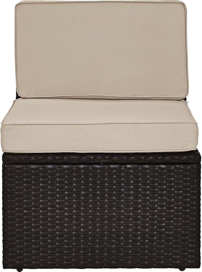 Crosley Furniture Palm Harbor Armless Outdoor Sectional Chair, Wicker Patio Chairs for Porch, Deck, Backyard - Photo 4
