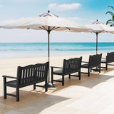 Stoog All-Weather Outdoor Bench & Chairs Set, 3-Piece Patio Furniture Set, Include 1 Garden Bench and 2 Garden Chairs - Photo 8