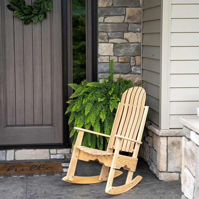Hershey Way C6100 Amish Made Cypress Wooden Indoor Outdoor Rocking Chair