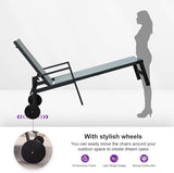 PURPLE LEAF Outdoor Chaise Lounge Set for 2 Aluminum Patio Chaise Lounger Chair with Armrest Adjustable Pool Chaise - Photo 7