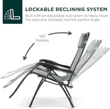 Best Choice Products Oversized Zero Gravity Chair, Folding Outdoor Patio Lounge Recliner w/Cup Holder Accessory Tray - Photo 4