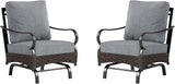 Sophia & William Extra Large Outdoor Patio Motion Sofa Chairs Set 2 PCS Heavy-Duty Metal Porch Furniture with High Back - Photo 1