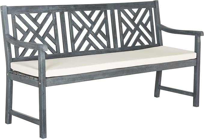Safavieh PAT6738A Outdoor Collection Bradbury 3 Seat Bench