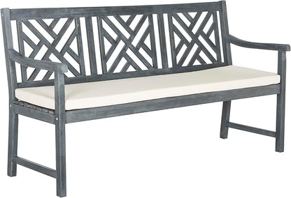 Safavieh PAT6738A Outdoor Collection Bradbury 3 Seat Bench
