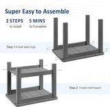 18" Outdoor Side Table, 2-Tier Patio Side Table, Weather Resistant, Easy Assembled - Photo 6