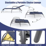 Tangkula Outdoor Lounge Chair, Patio Chaise Lounge with Adjustable Backrest - Photo 6