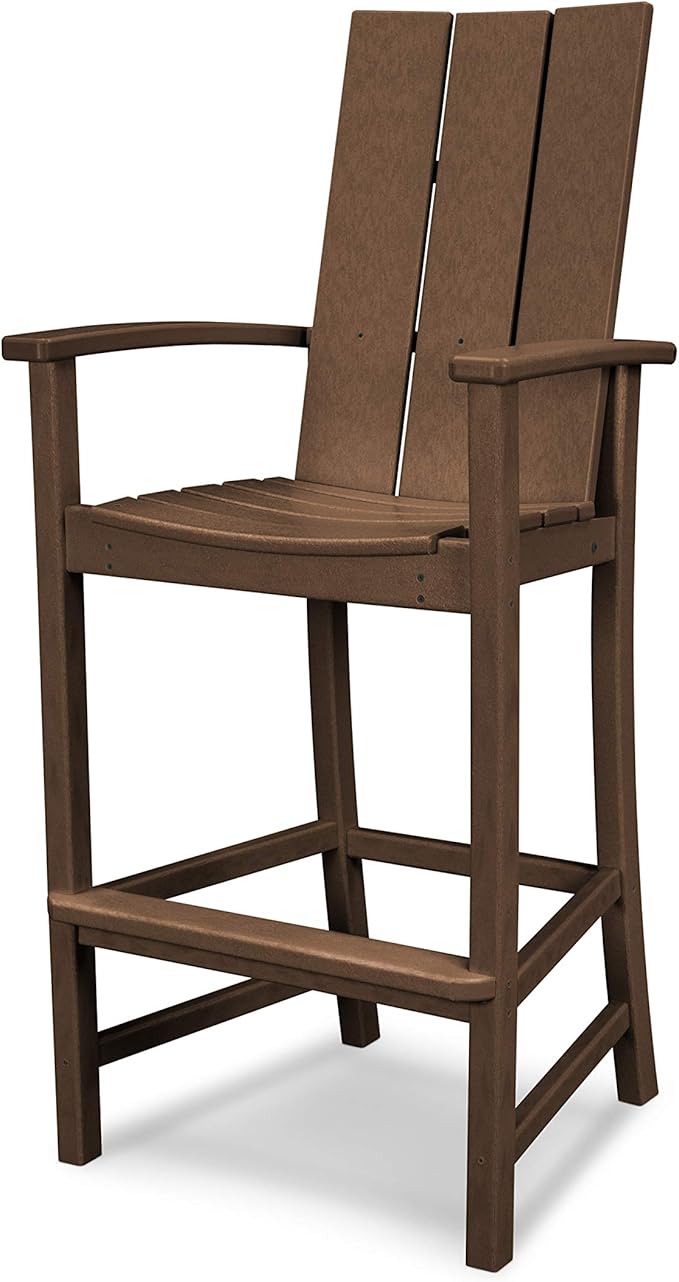 POLYWOOD® Modern Adirondack Bar Chair, Teak
