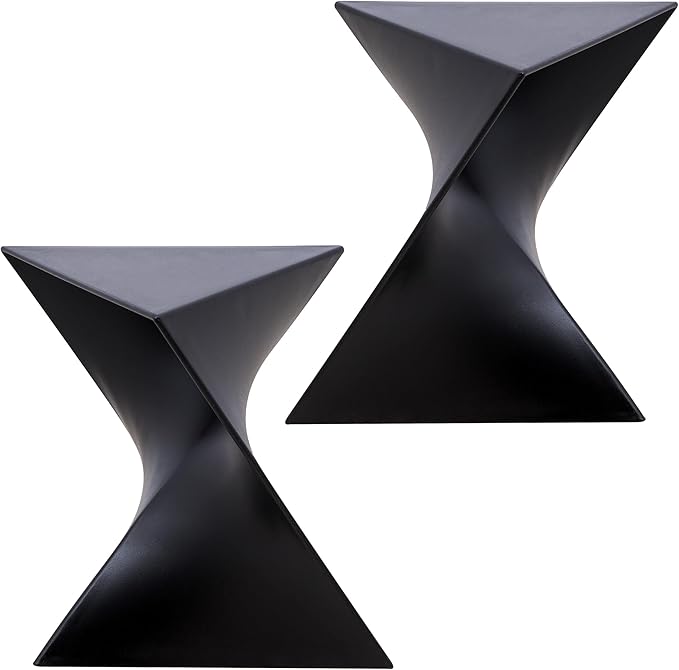 LeisureMod 15.75" Triangular Side Table, Stackable Plastic Accent End Table for Indoor & Outdoor Use - Photo 1