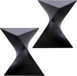 LeisureMod 15.75" Triangular Side Table, Stackable Plastic Accent End Table for Indoor & Outdoor Use - Photo 1