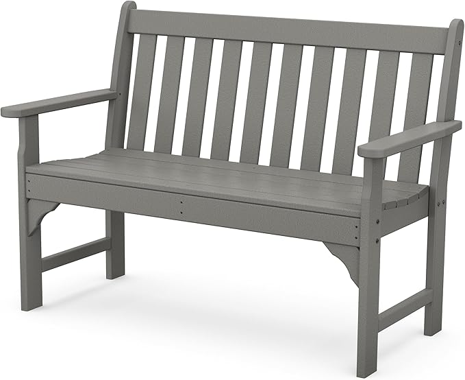 POLYWOOD GNB48GY Vineyard 48" Bench, Slate Grey - Photo 1