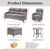 Luxury High Back Patio Furniture Set with 6-Inch Thick Cushions - Photo 8