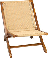 TeakCraft Teak Rattan Lounge Chair – Foldable - Photo 1