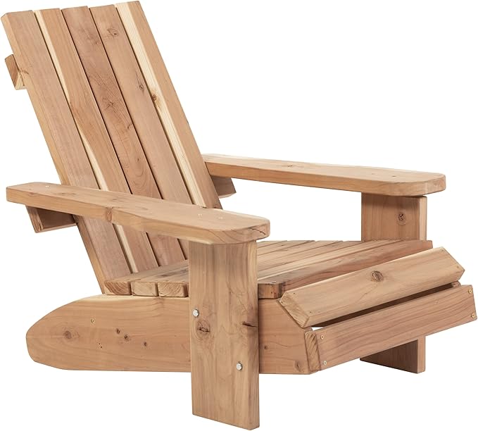 Jack and June Redwood Adirondack Chair Outdoor Leisure