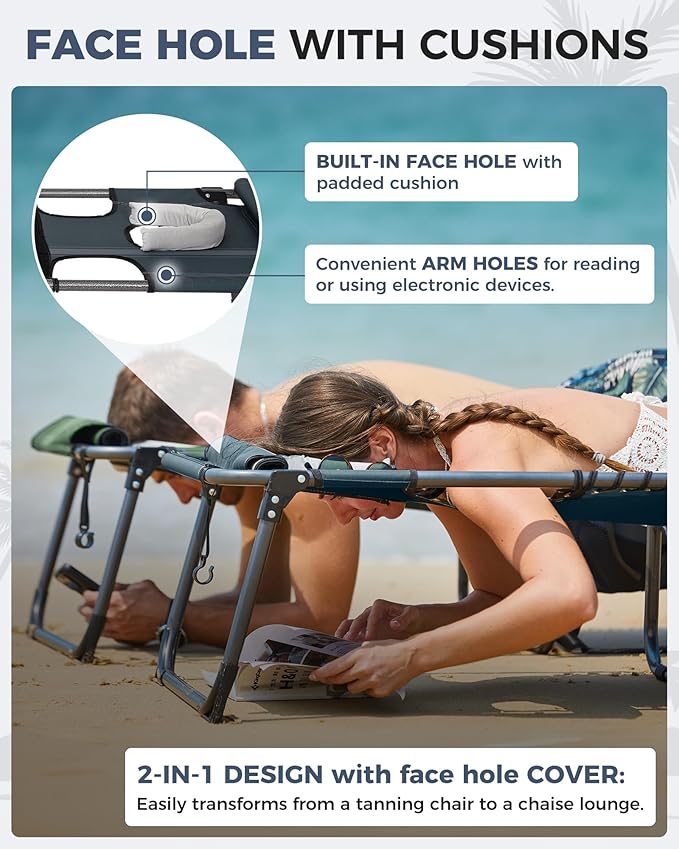 KingCamp Tanning Chair with Face Hole - Photo 4