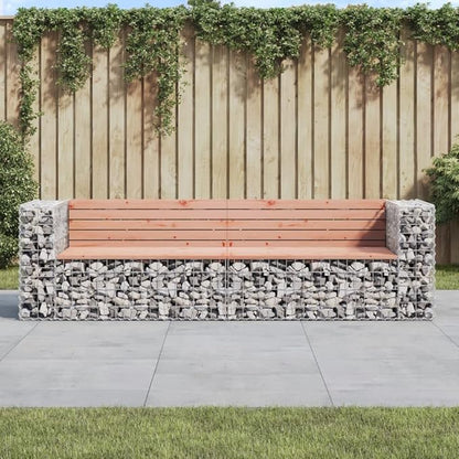 Solid Douglas Fir Wood Garden Bench with Galvanized Steel Frame, Large Durable Outdoor Seating for Patio and Garden, Rustic Style Furniture, Weather-Resistant Construction,