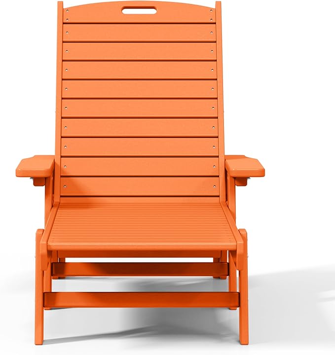 WestinTrends Malibu Poly Reclining Chaise Lounge Orange - Photo 5