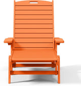 WestinTrends Malibu Poly Reclining Chaise Lounge Orange - Photo 5