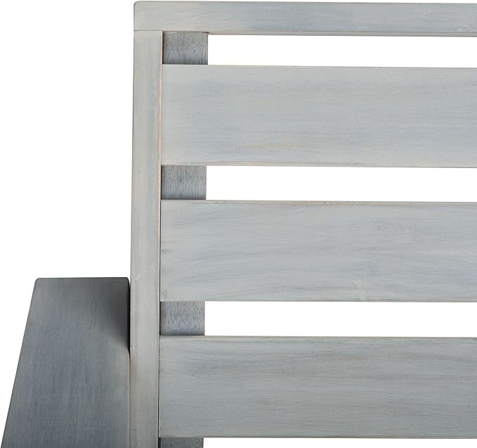SAFAVIEH Outdoor Collection Lanty Ash Grey Acacia Solid Wood Adirondack Chair