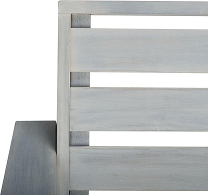 SAFAVIEH Outdoor Collection Lanty Ash Grey Acacia Solid Wood Adirondack Chair
