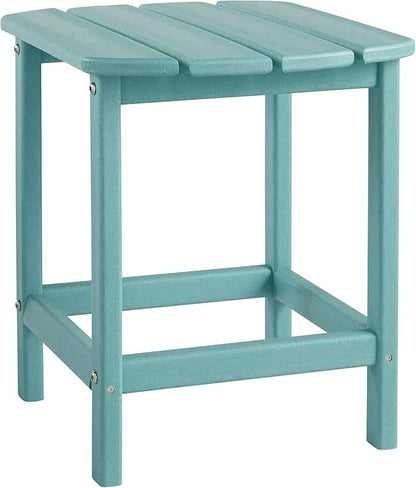 Signature Design by Ashley Sundown Treasure Outdoor Patio HDPE Weather Resistant End Table, Blue