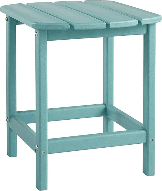 Signature Design by Ashley Sundown Treasure Outdoor Patio HDPE Weather Resistant End Table, Blue