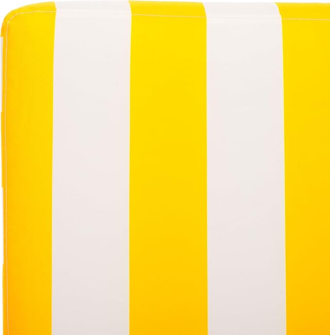 SAFAVIEH Outdoor Collection Gillian Heather Tan & Yellow Stripe Chaise Lounge Chair (Fully Assembled) - Photo 9