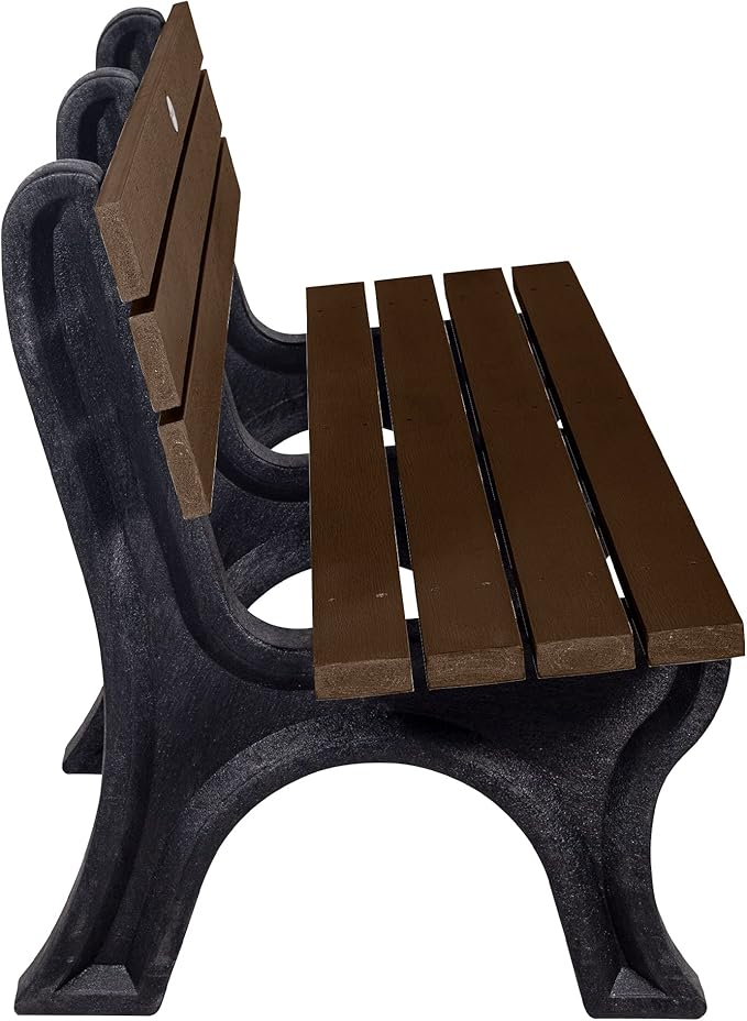 Sequoia Professional Aurora Park Bench, 6 ft, Weathered Acorn