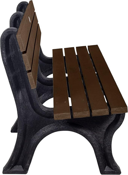 Sequoia Professional Aurora Park Bench, 6 ft, Weathered Acorn