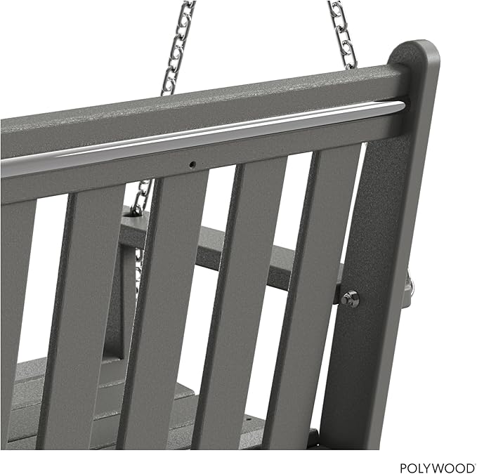 POLYWOOD GNS60GY Vineyard 60" Swing, Slate Grey - Photo 6
