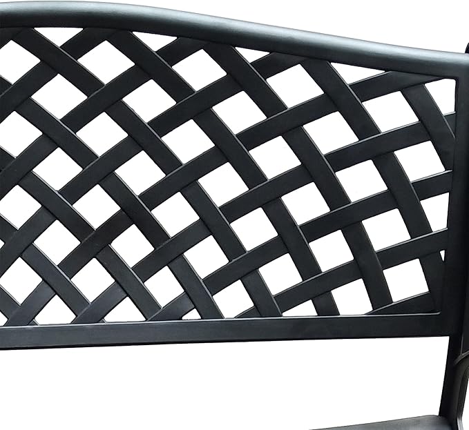 Oakland Living Outdoor Aluminum Modern Patio Bench Loveseat
