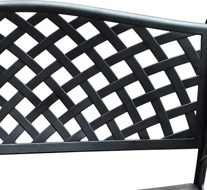Oakland Living Outdoor Aluminum Modern Patio Bench Loveseat