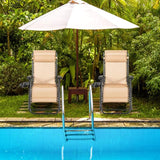 Goplus Oversized Zero Gravity Chair, XL-Extended Version, Outdoor Recliner w/Cup Holder & Detachable Headrest - Photo 2