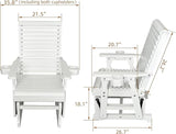 Fortune Candy Wooden Patio Glider for One Person, with High Backrest and Deep Contoured Seat, Solid Fir Wood - Photo 2