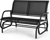 Tangkula 2 Person Patio Glider, Outdoor Swing Bench Rocker Glider Loveseat Chair with Heavy-Duty Steel Frame - Photo 1