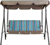 Kozyard Alicia 3-Seat Patio Swing, Outdoor Canopy Swing with Steel Frame - Photo 6