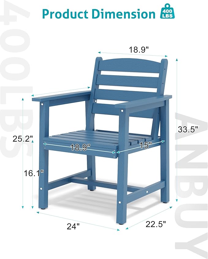 Anbuy Patio HDPE Dining Table Sets - Photo 2
