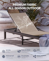 Aluminum Lounge Chairs Outdoor Chaise Furniture - Photo 4