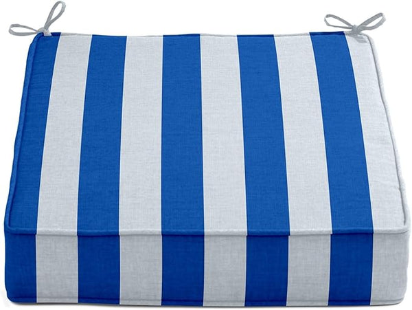 BrylaneHome Extra-Thick Seat Cushion - 23”L x 22”W x 5.5”H - Patio & Outdoor - Water - Photo 1