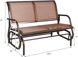 Giantex Swing Glider Chair 48 Inch with Spacious Space, 2 People Lounge Cozy Patio Bench Outdoor & Indoor for Patio - Photo 3