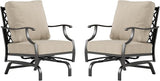 Metal Outdoor Patio Rocker Chairs Set of 2 with 5.75" Extra Thick Cushion - Photo 8