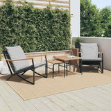 Set of 2 Outdoor Garden Chairs with Cushions, Modern Patio Furniture with Powder-Coated Steel Frame - Photo 1