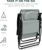Best Choice Products Oversized Zero Gravity Chair, Folding Outdoor Patio Lounge Recliner w/Cup Holder Accessory Tray - Photo 7