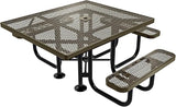 COATEDOUTDOORFURNITURE Heavy-Duty Portable ADA-Compliant Outdoor Picnic Table with Umbrella Hole - Photo 1
