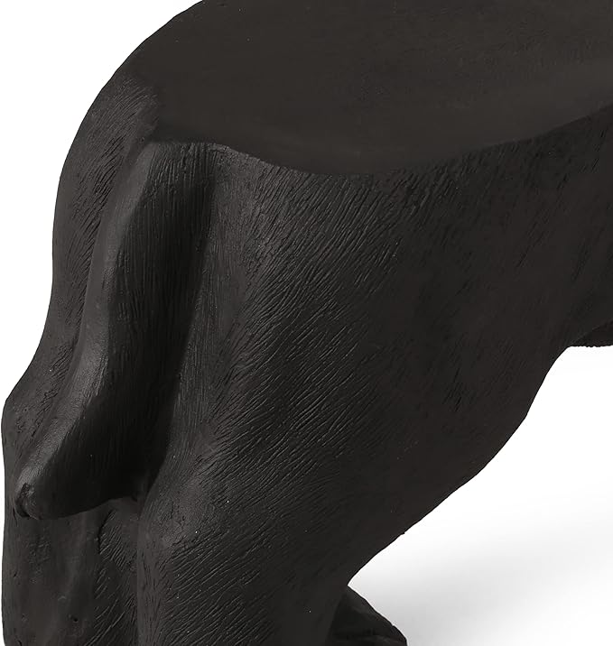 Christopher Knight Home Hyrum Outdoor Bench, Matte Black + Black