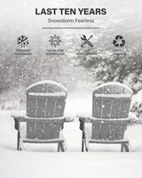 YEFU Adirondack Chair, Oversized Plastic Adirondack Chair Folding Outdoor Chairs with Cup Holder - Photo 4