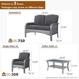 HOOOWOOO Patio Furniture Set, 4 Pieces Outdoor Conversation Set - Photo 6