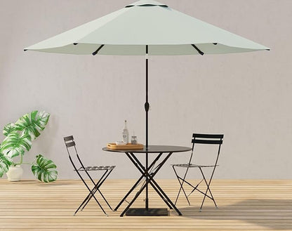 Carolina Chair & Table Bistro Set of 2 Foldable Outdoor Chairs - Elegant Powder Coated Metal Seat and Frame Folding Chairs - Modern Style Space Saving Furniture for Patio, Balcony or Garden (Black)